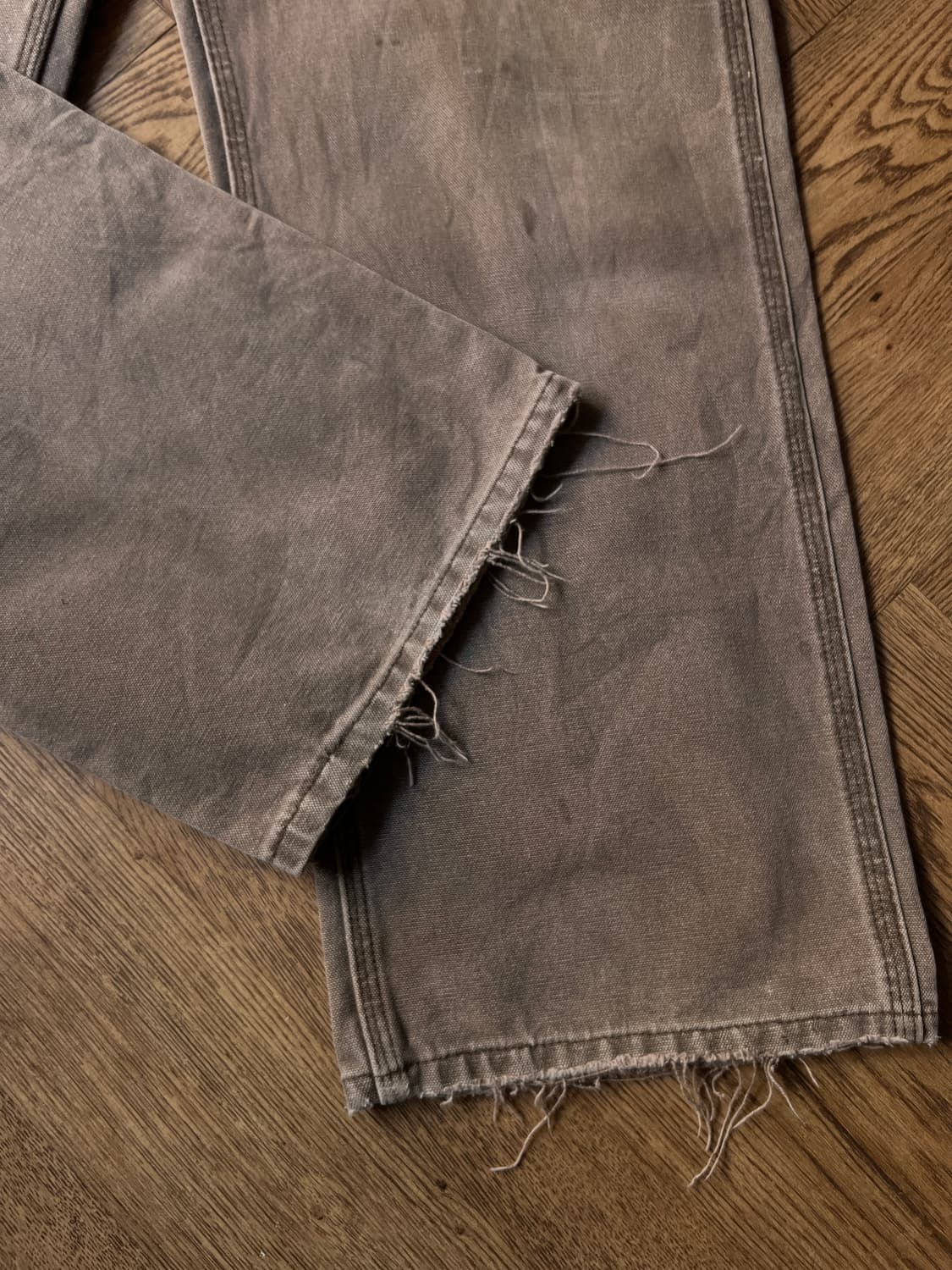 [31]칼하트 USA 더티 페이딩 다크브라운 싱글니 카펜터 워크 팬츠 상품이미지5