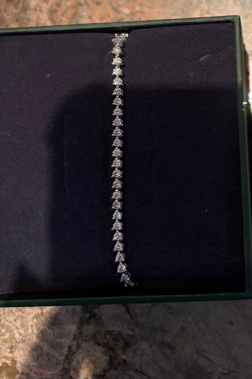 14k 2mm꼬냑다이아 테니스팔찌 상품이미지6