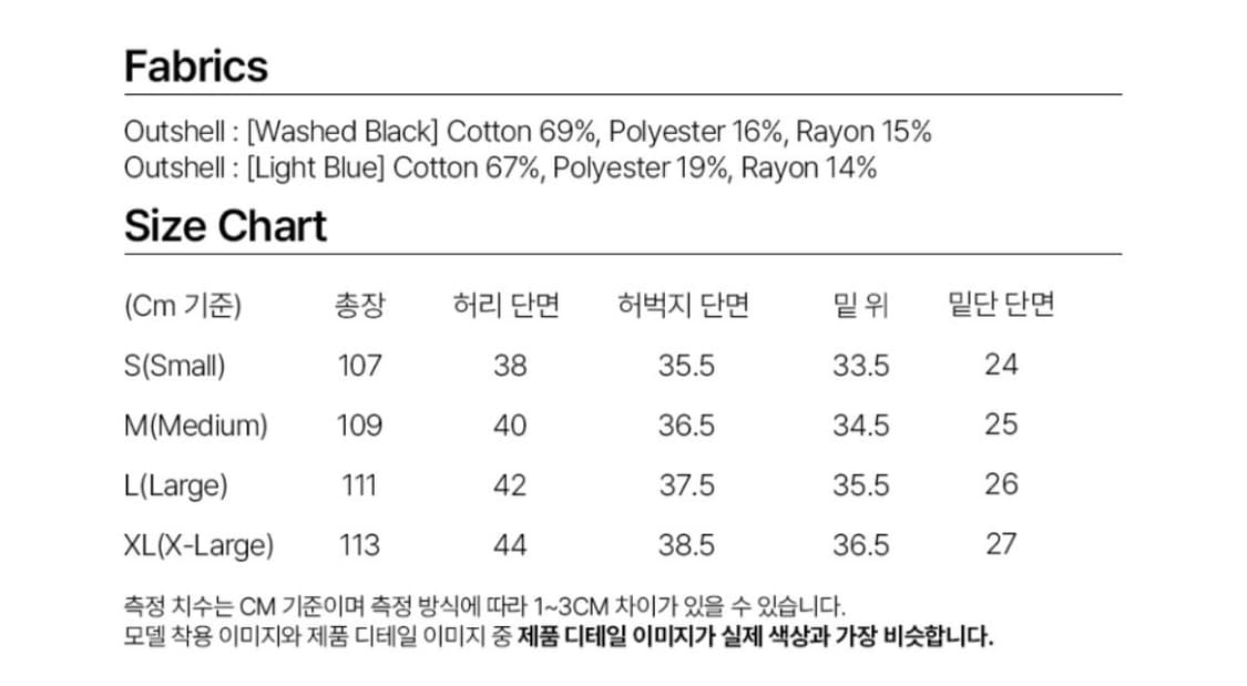밀로아카이브 리플렉트 커브드 데미지 팬츠 워시드 블랙 L 상품이미지7
