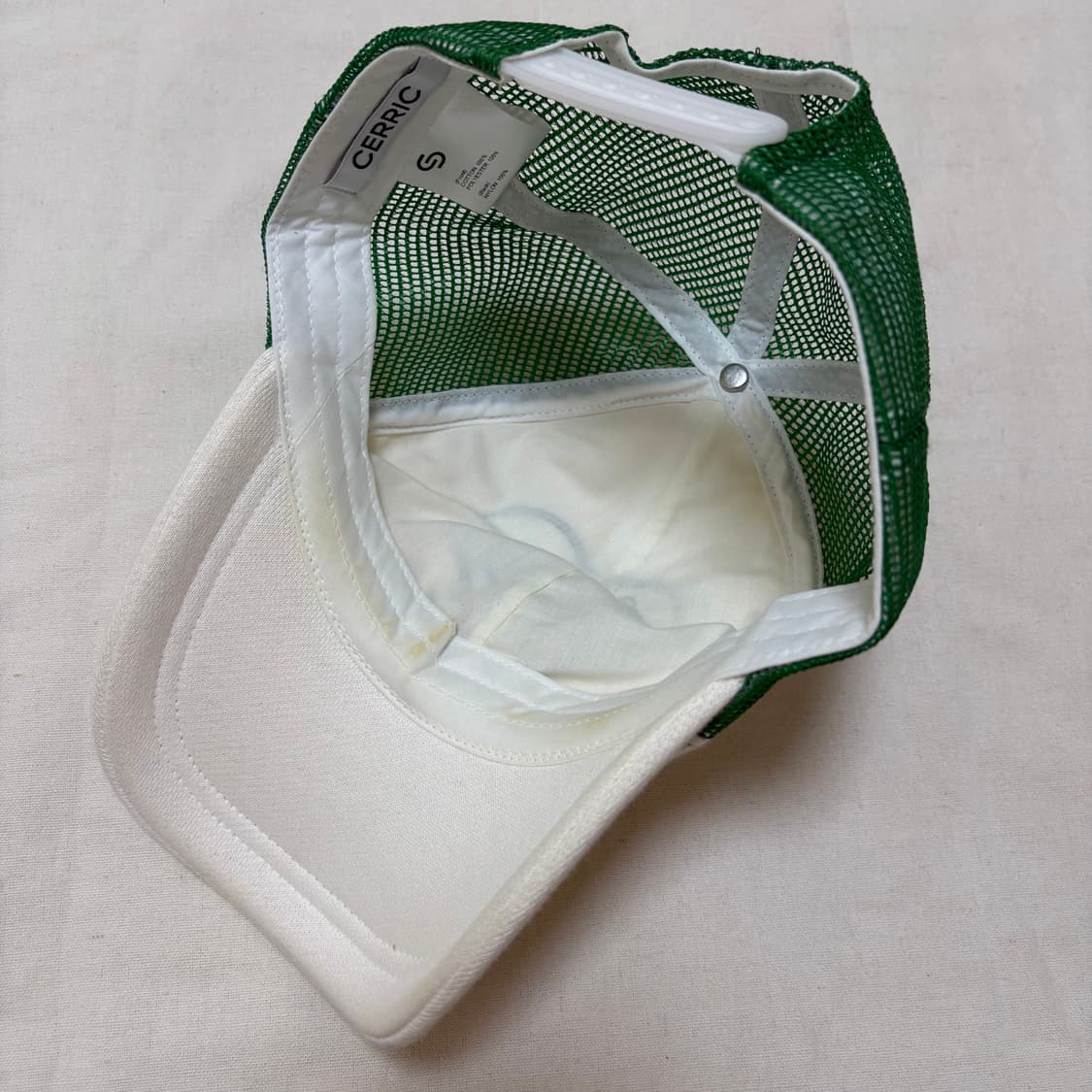 세릭 트래커 캡 모자 화이트/그린 상품이미지2