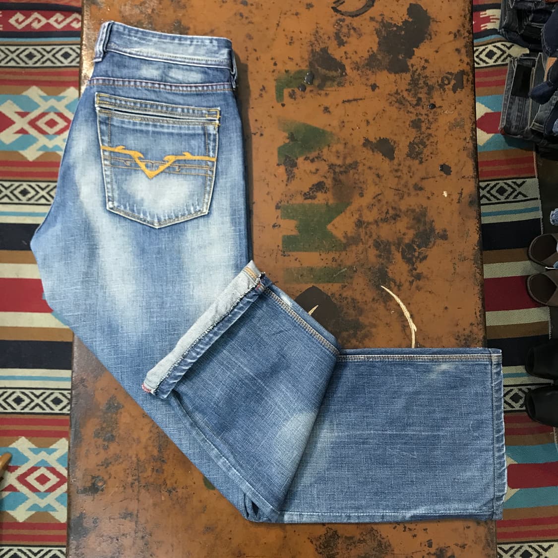 디젤 워시드 중청 데님 팬츠 허리 31 32 사이즈  상품이미지2