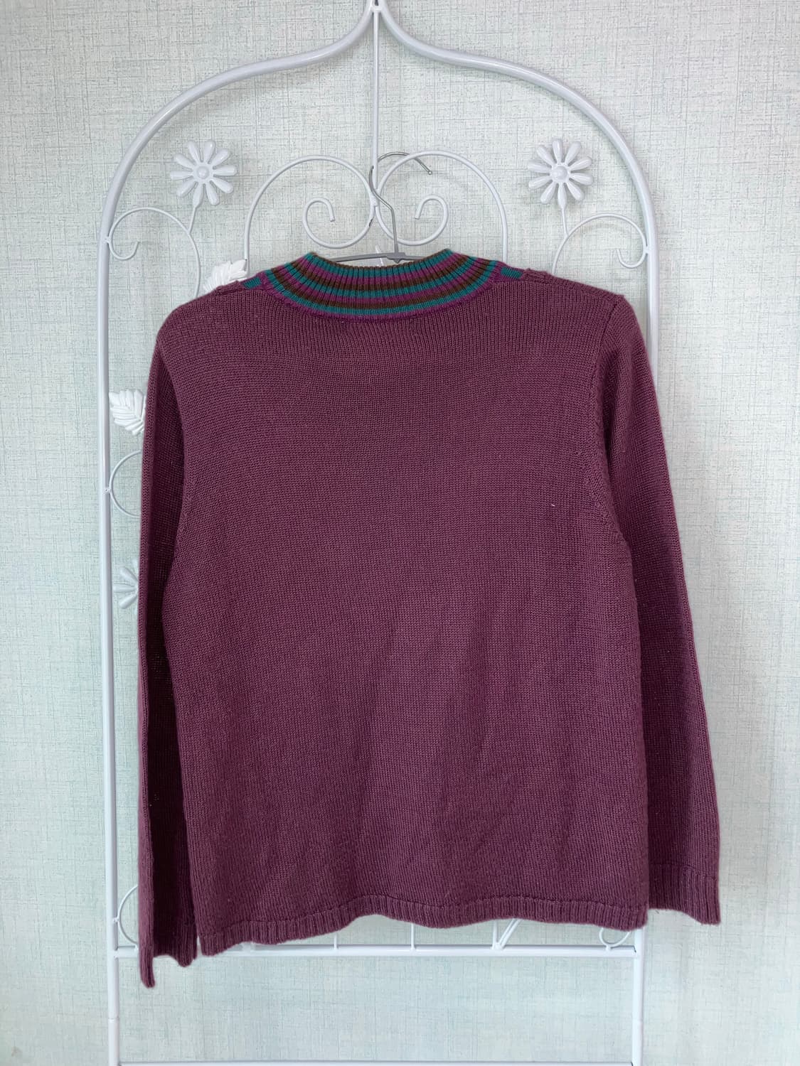 jpn vintage 퍼플 스트라이프 니트 y2k 스트릿 갸루 펑키 상품이미지5