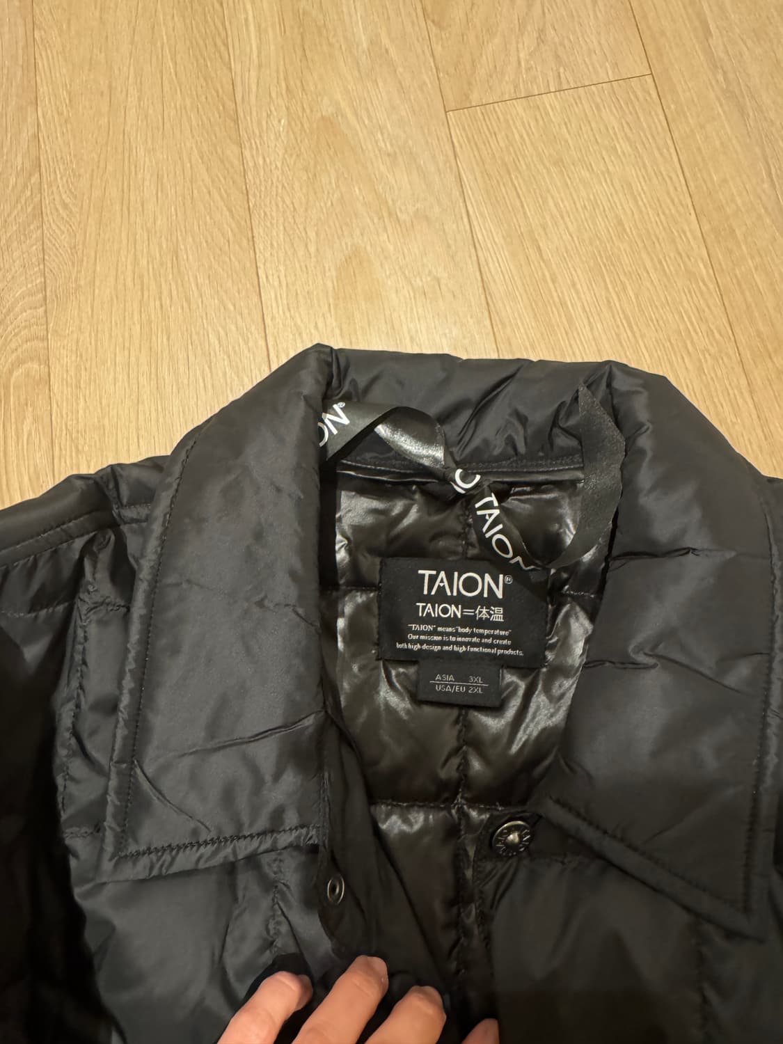 타이온 / Taion 경량 다운 코치 자켓_블랙 3XL 상품이미지4