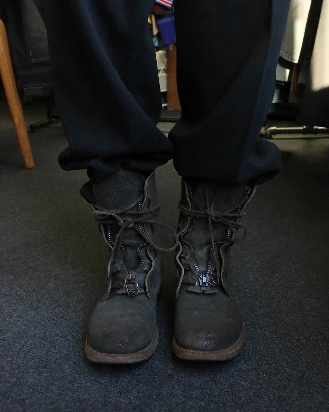 빈티지 스웨이드 컴뱃 부츠  상품이미지2