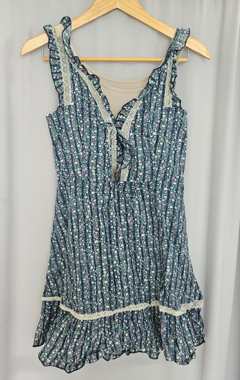 일본빈티지 플라워 레이스 슬리브리스 탑 + 나시 세트 (여리핏) 상품이미지3