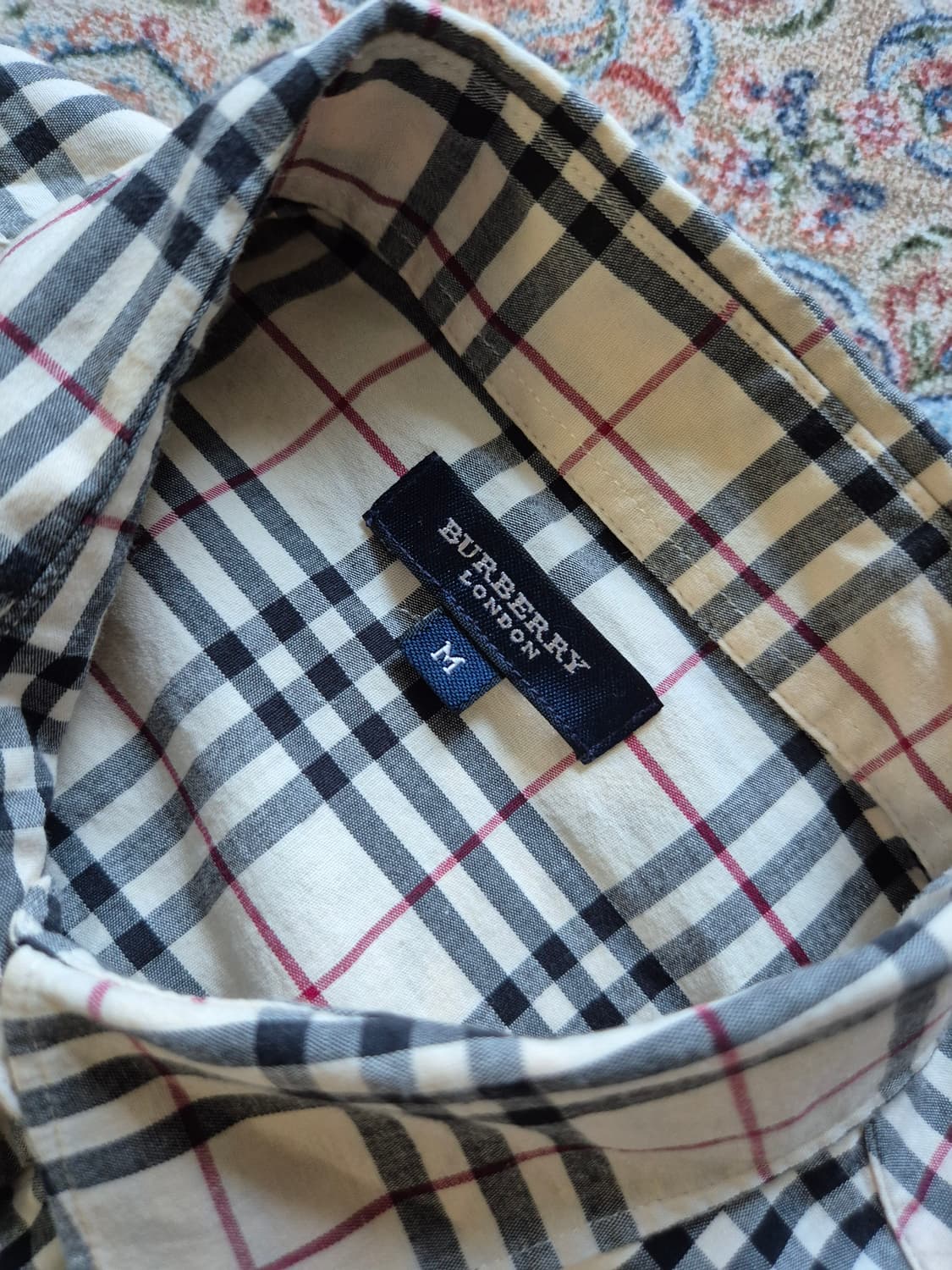 버버리 런던 노바체크 라운드넥 셔츠 상품이미지5