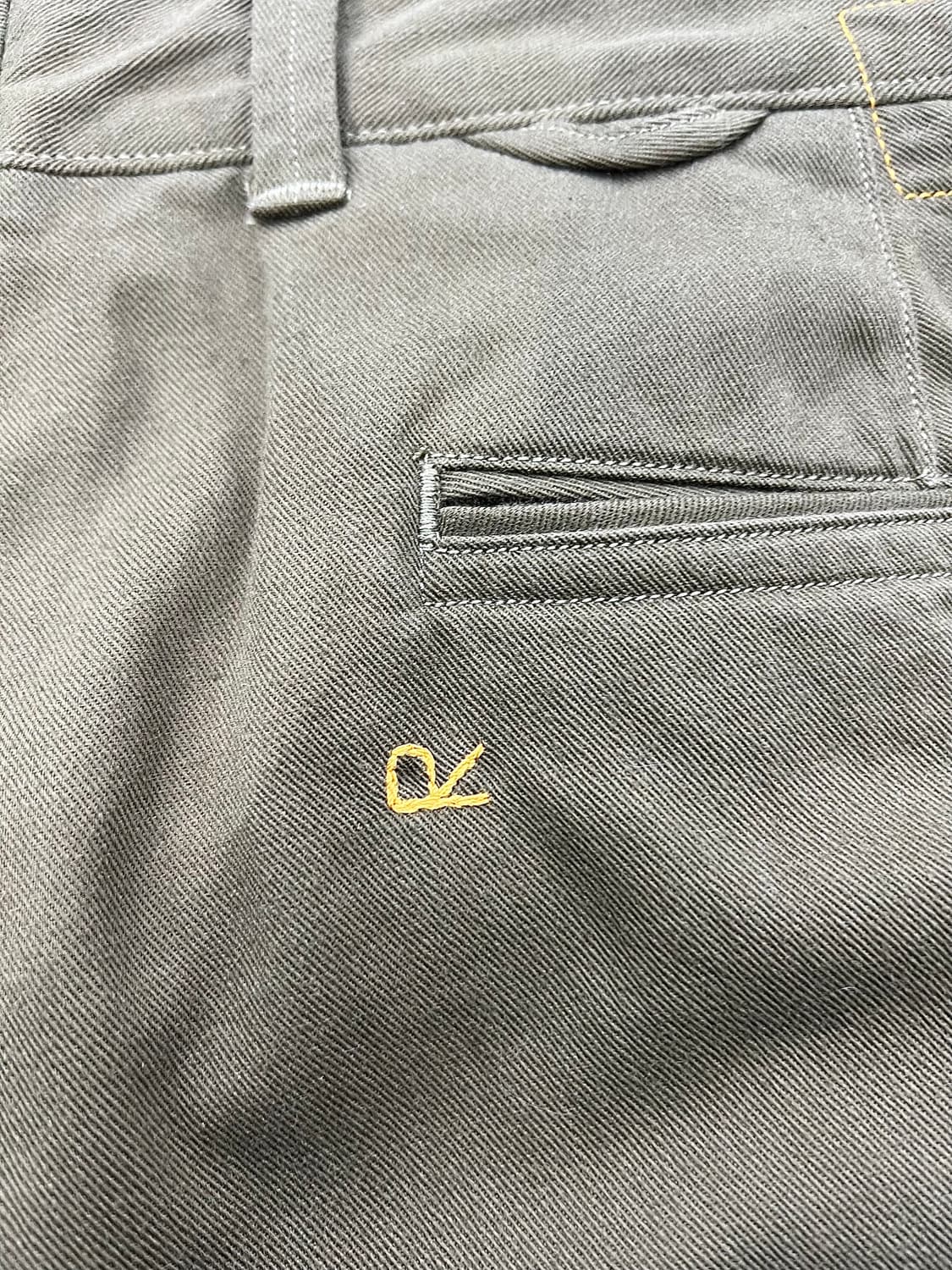 45 알피엠 다크 올리브 와이드 치노 코튼 팬츠 상품이미지8