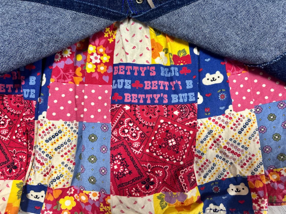 모리걸 패치워크 미디 청스커트 아오이유우 상품이미지3