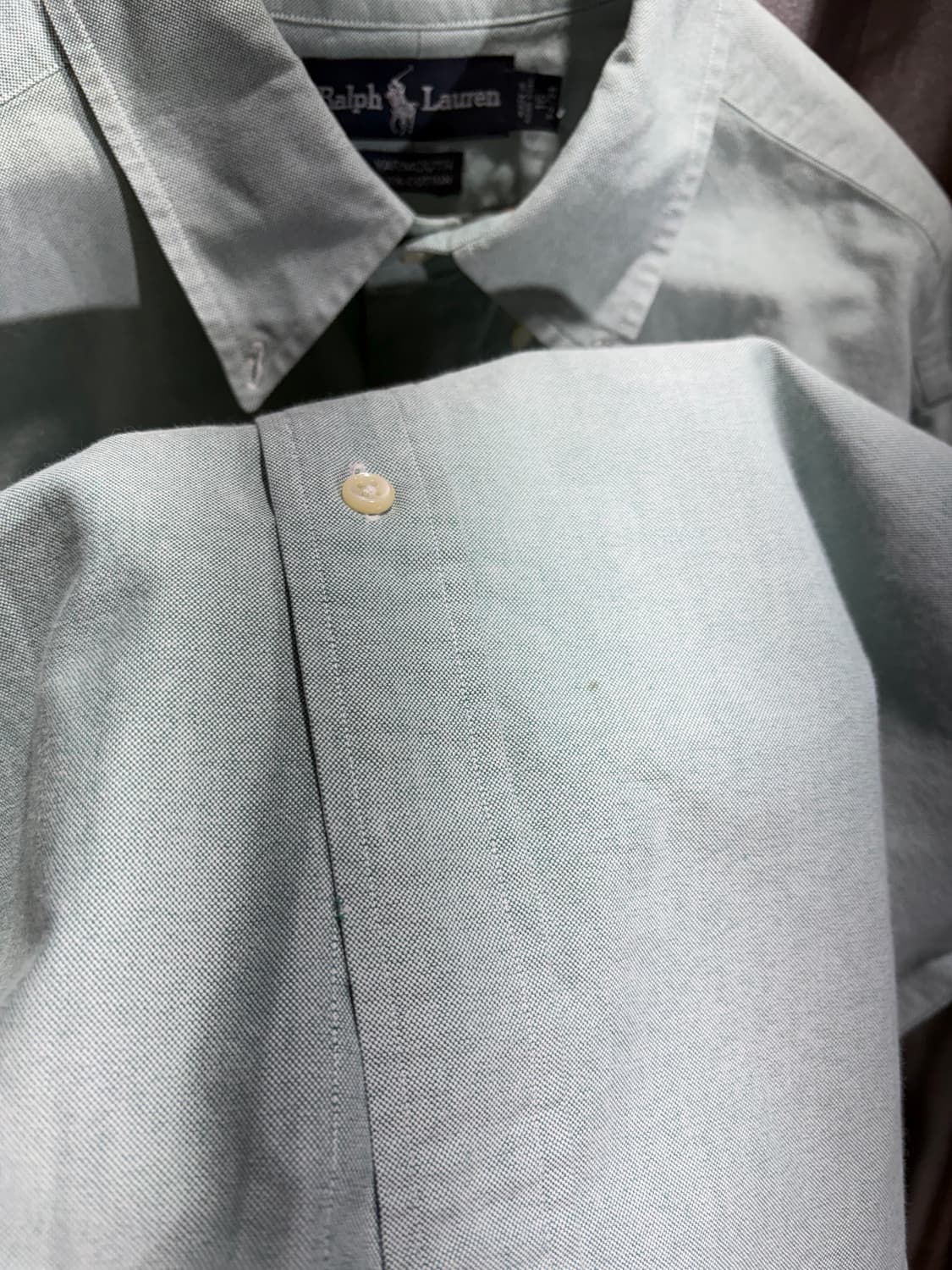 XL 폴로랄프로렌 YARMOUTH 민트 코튼 셔츠 상품이미지7