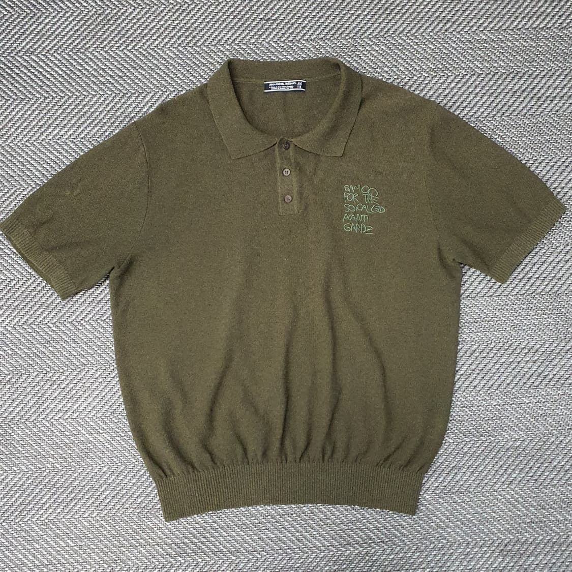 장미쉘바스키아 반소매 니트 카라티 남자105~110 상품이미지1