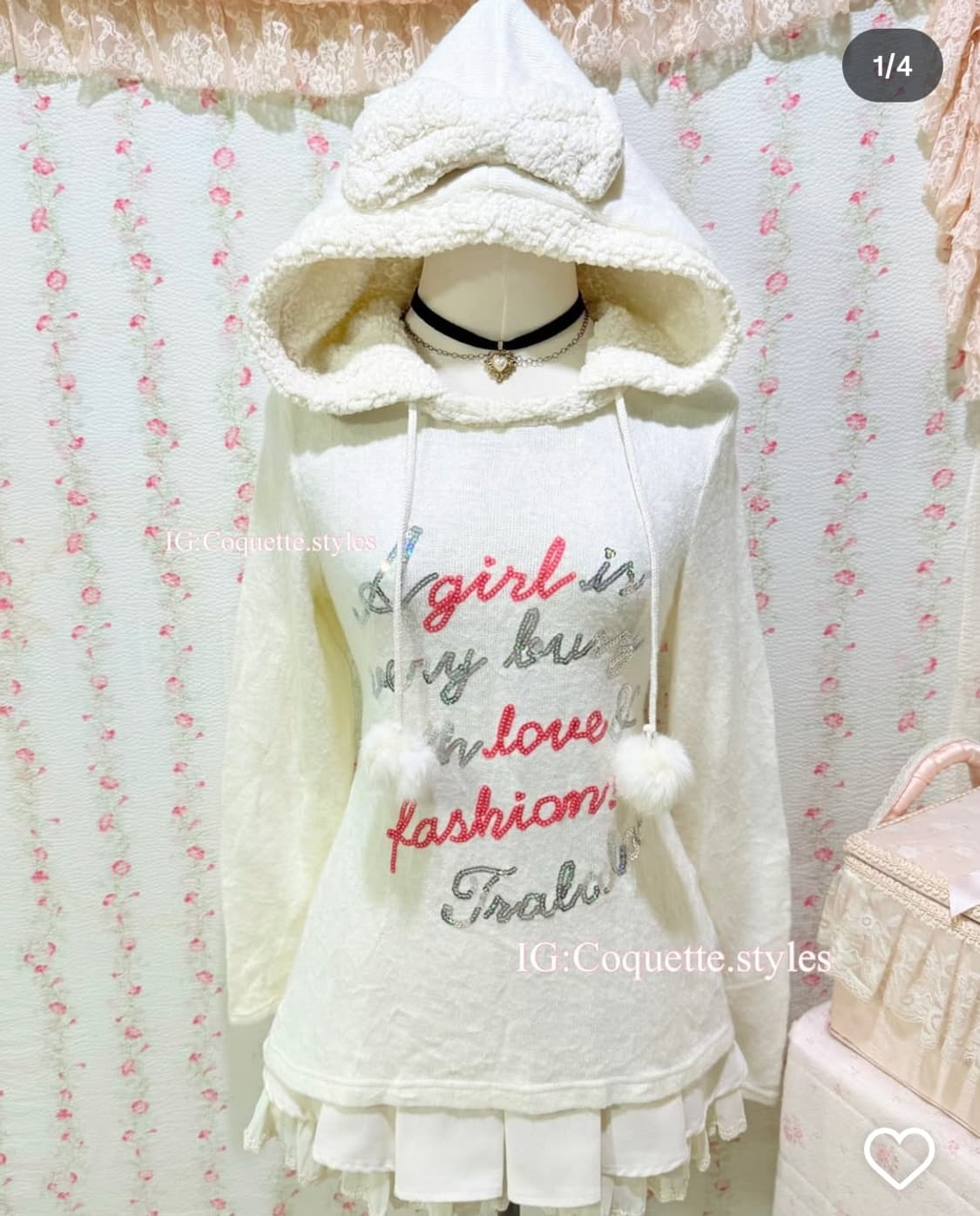 트랄라라 폼폼이 리본 후드 상품이미지1