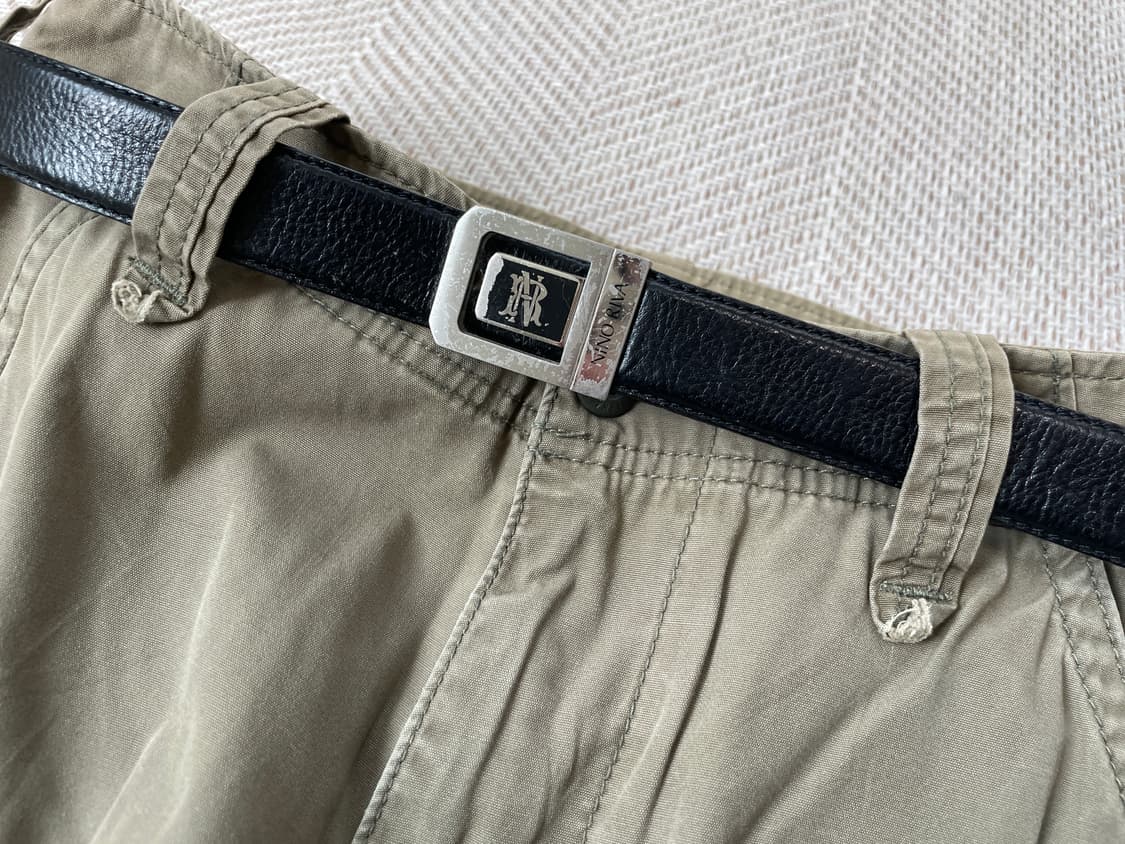 nino riva 실버 버클 레더 벨트  J03822 상품이미지1