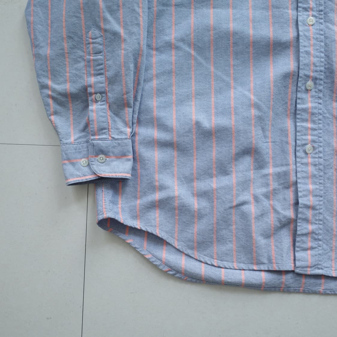 90s 빈티지 노티카 J-CLASS 스트라이프 옥스포드 셔츠 M 상품이미지5