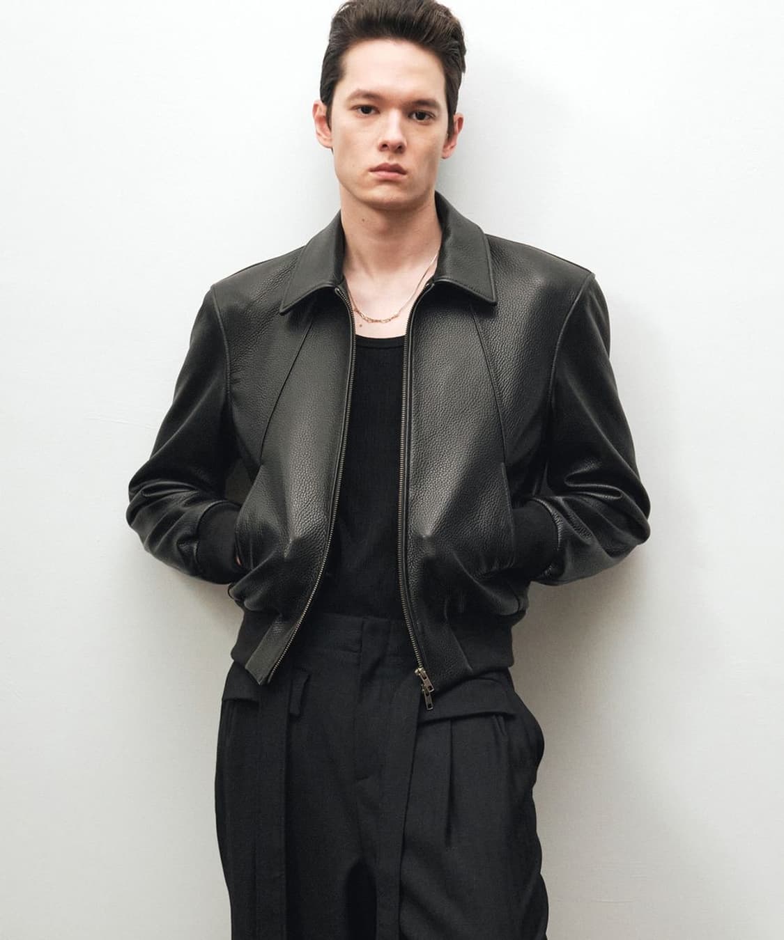 52 노이어 슈렁큰 레더 블루종 상품이미지1