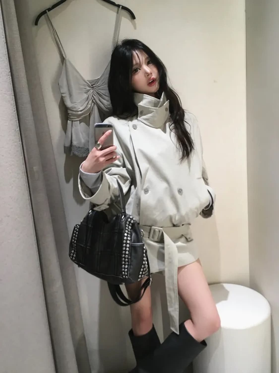 blackup 하프 하이넥 트렌치 자켓 코트  상품이미지3