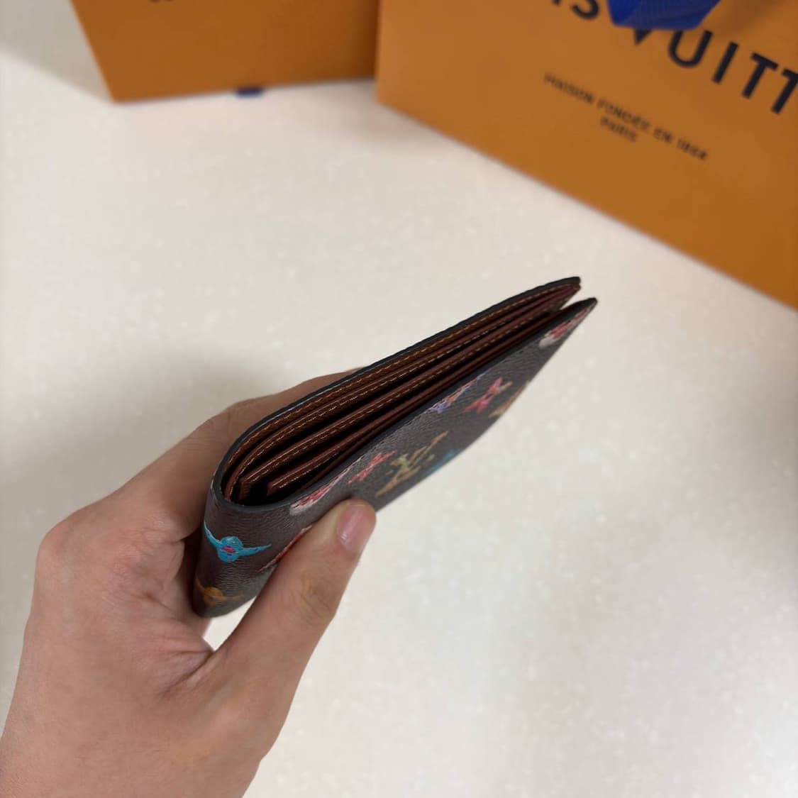 [정품/S급] 루이비통 도넛 모노그램 반지갑 슬렌더 월릿 상품이미지5