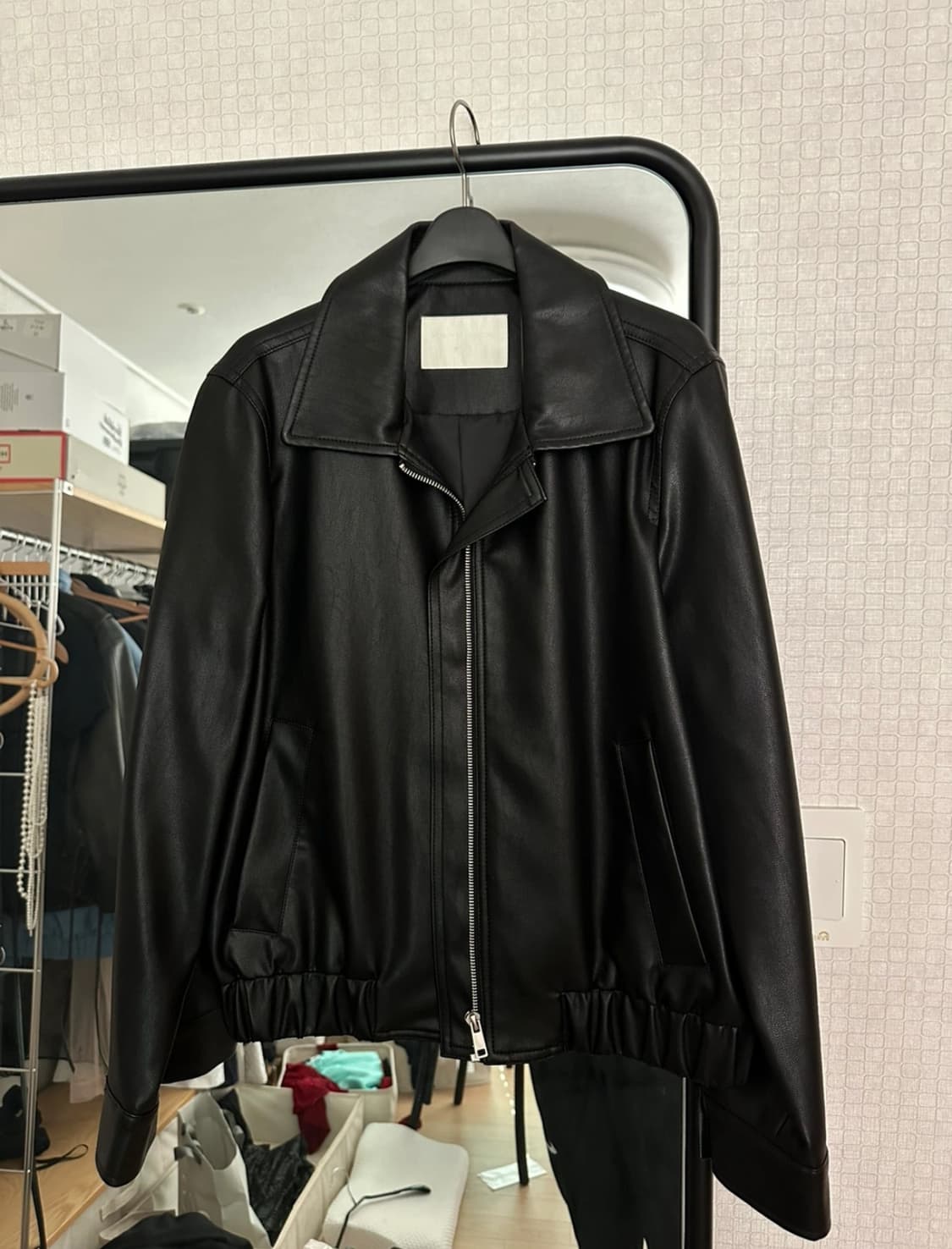 빈티지 레더 블루종 자켓 상품이미지1