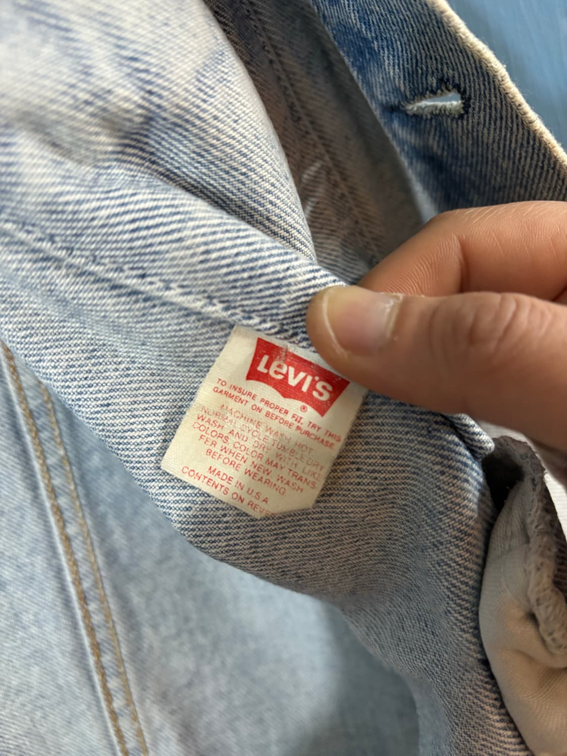 80‘s USA Levis 70507 denim jacket.  상품이미지6