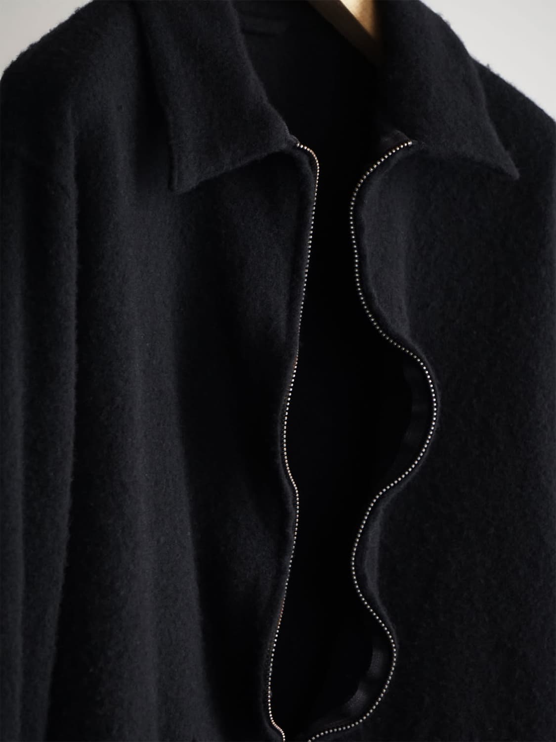 코모리 축융 울 집 숏 자켓 블랙 2 상품이미지2