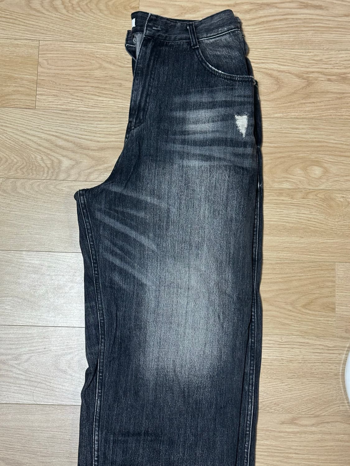 (2) 논노드 더블 포켓 재패니즈 데님 미드 블랙 상품이미지3