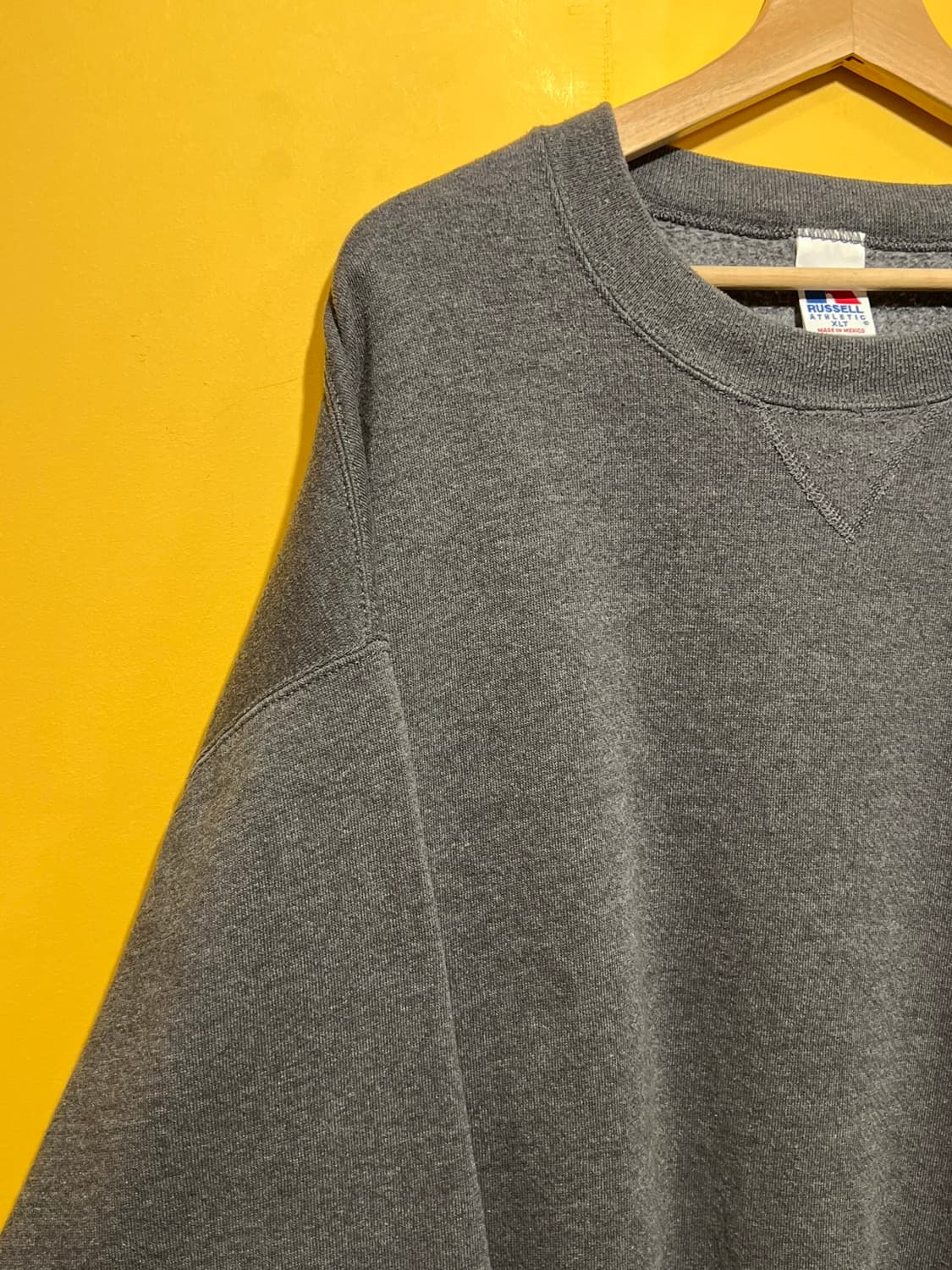 90's [XL] 러셀 애슬레틱 베이직 그레이 맨투맨 기모 스웨트셔츠 상품이미지5