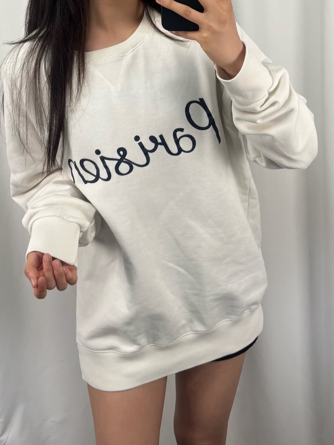 메종키츠네 파리지앵 화이트 맨투맨 상품이미지1