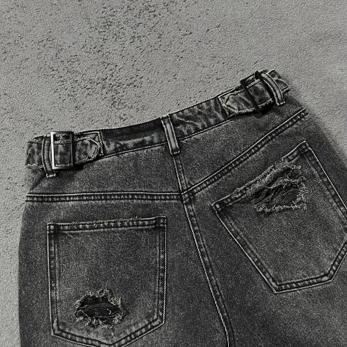 Juun.J 준지 디스트로이드 와이드 데님 팬츠 상품이미지4