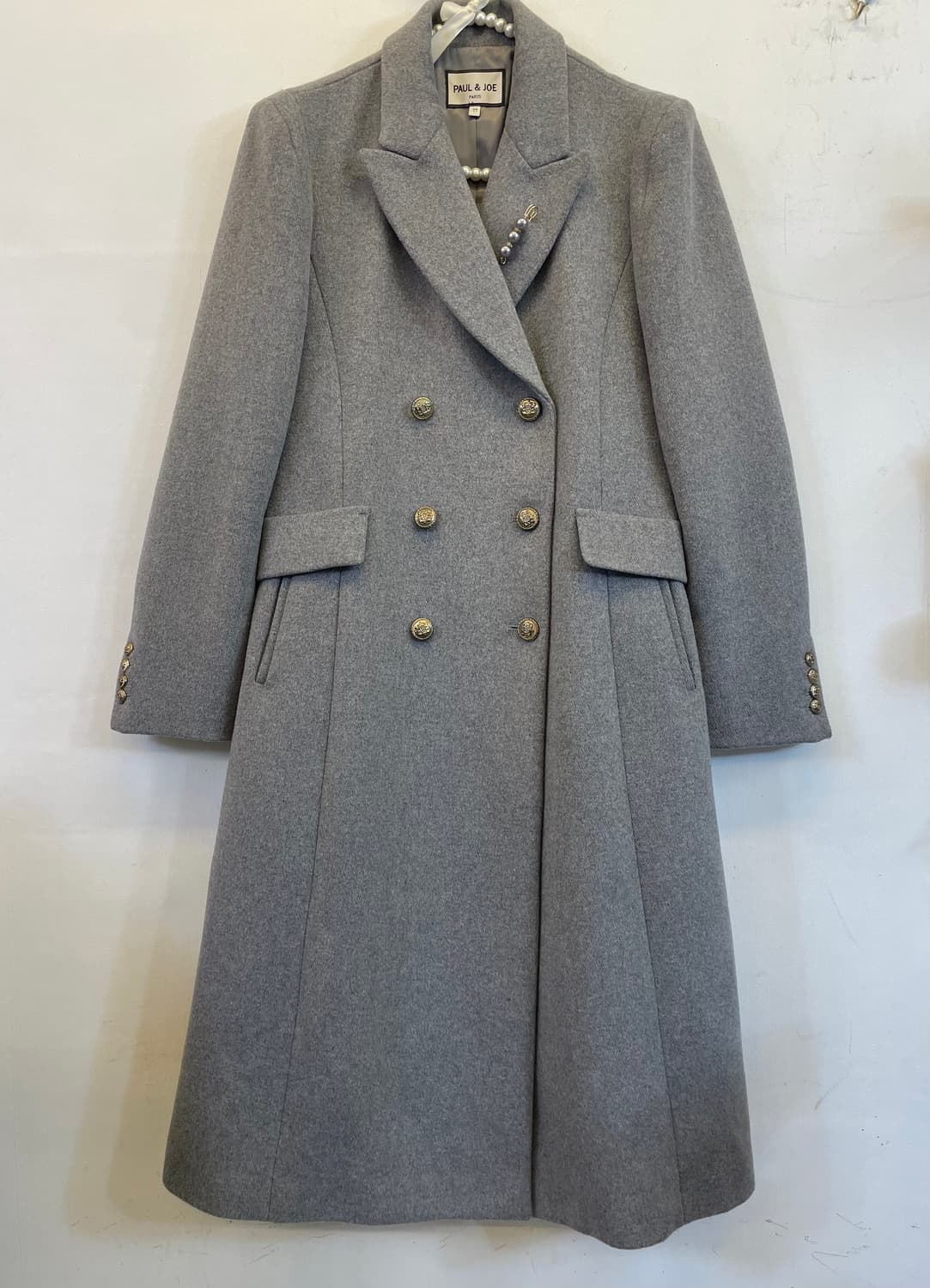 폴앤조 그레이 여성울코트 모직롱코트77:)하객오피스룩출근룩연말룩데이트룩 상품이미지1