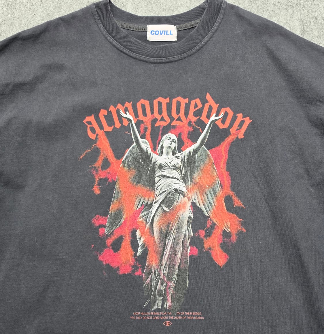 COVILL 코빌 아마겟돈 레드엔젤 프린팅 그래픽 빈티지 반팔티 상품이미지4