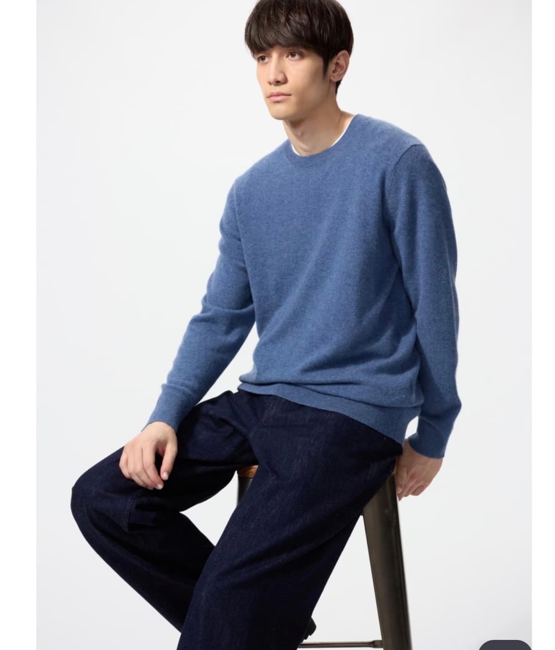 유니클로 캐시미어 니트 블루 XL 새상품 상품이미지1