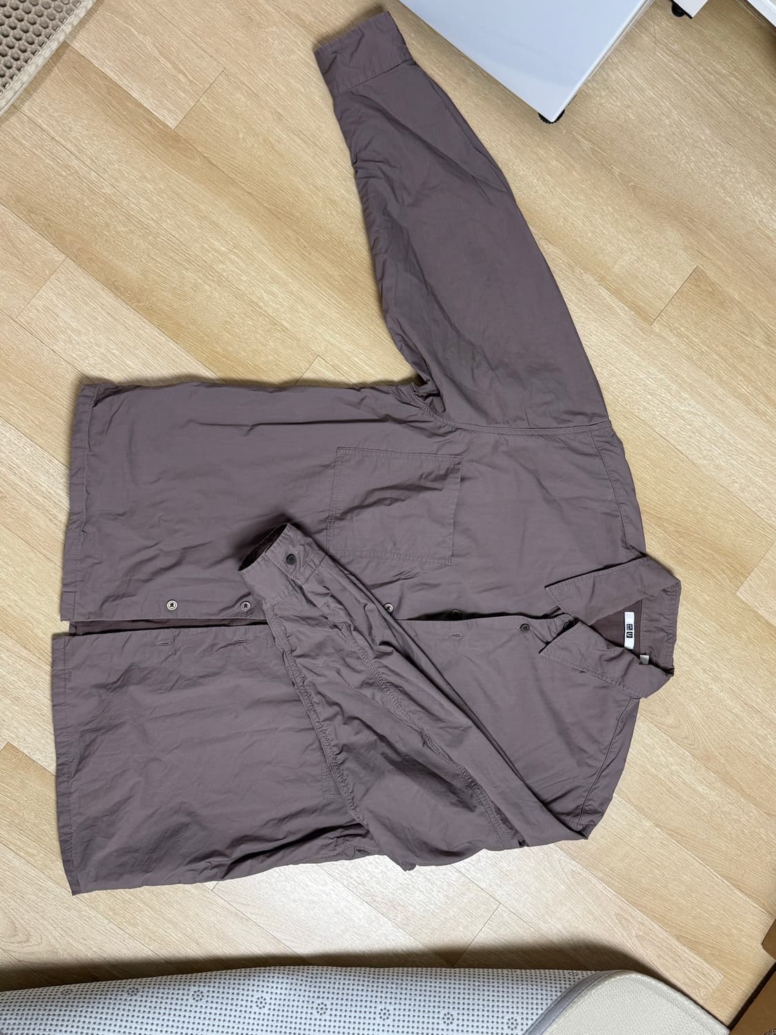 유니클로U 유틸리티 셔츠 퍼플 L 상품이미지2