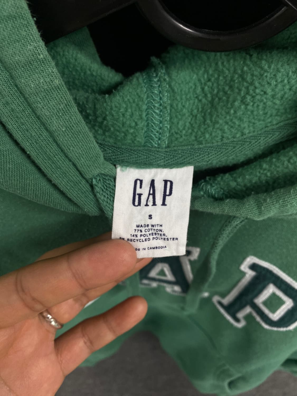 GAP 갭 후드 그린 S 상품이미지2