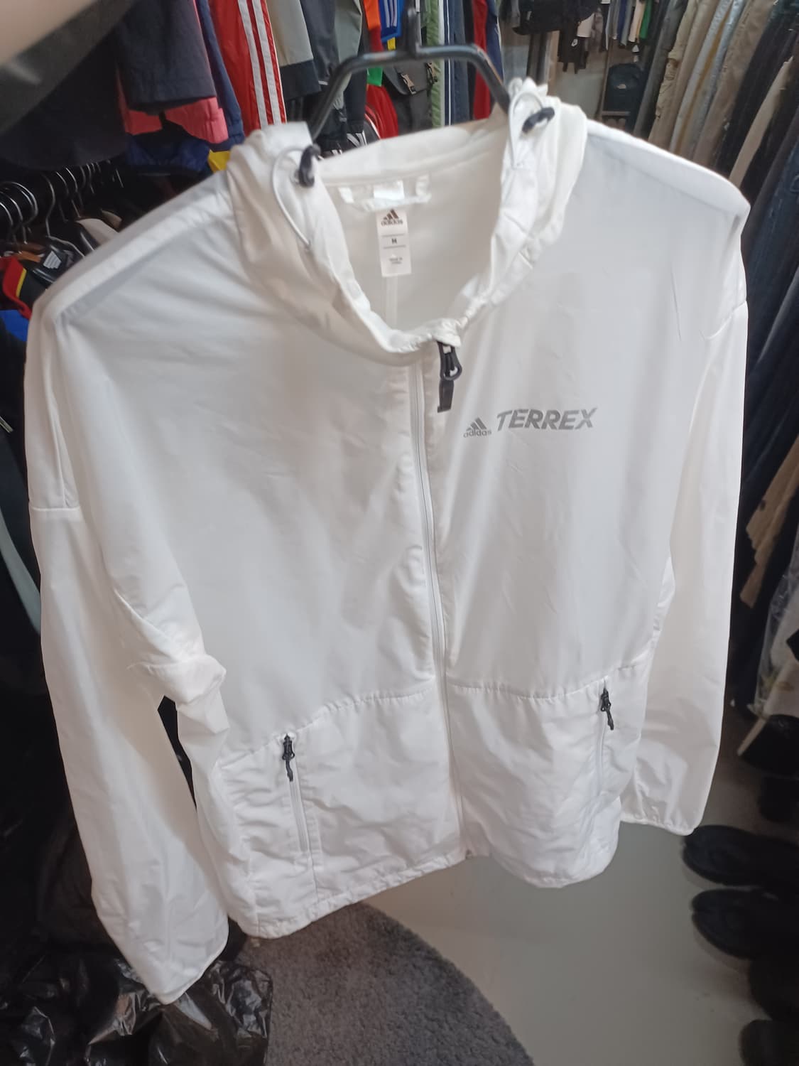 아디다스 테렉스 경량 바람막이 자켓 화이트 m 상품이미지6