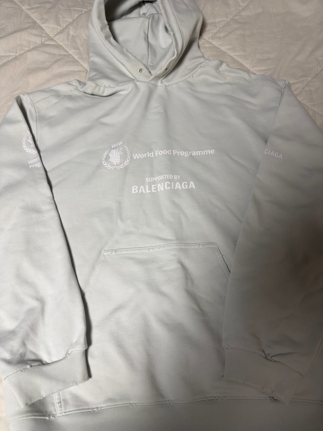 발렌시아가 wfp 아이스그레이 후드 s 상품이미지1