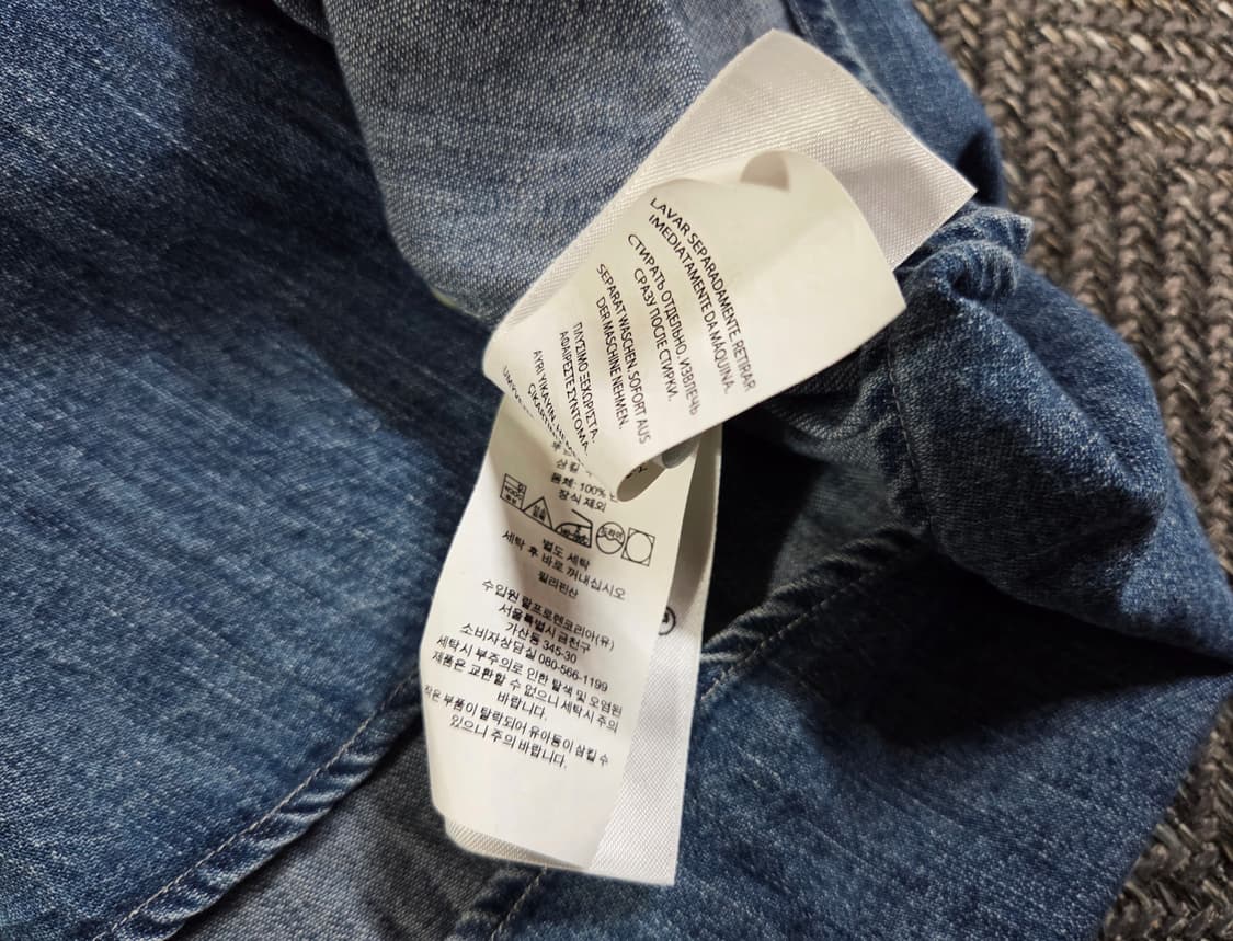 신형 QR 폴로 랄프로렌 클래식핏 샴브레이 데님셔츠 상품이미지5