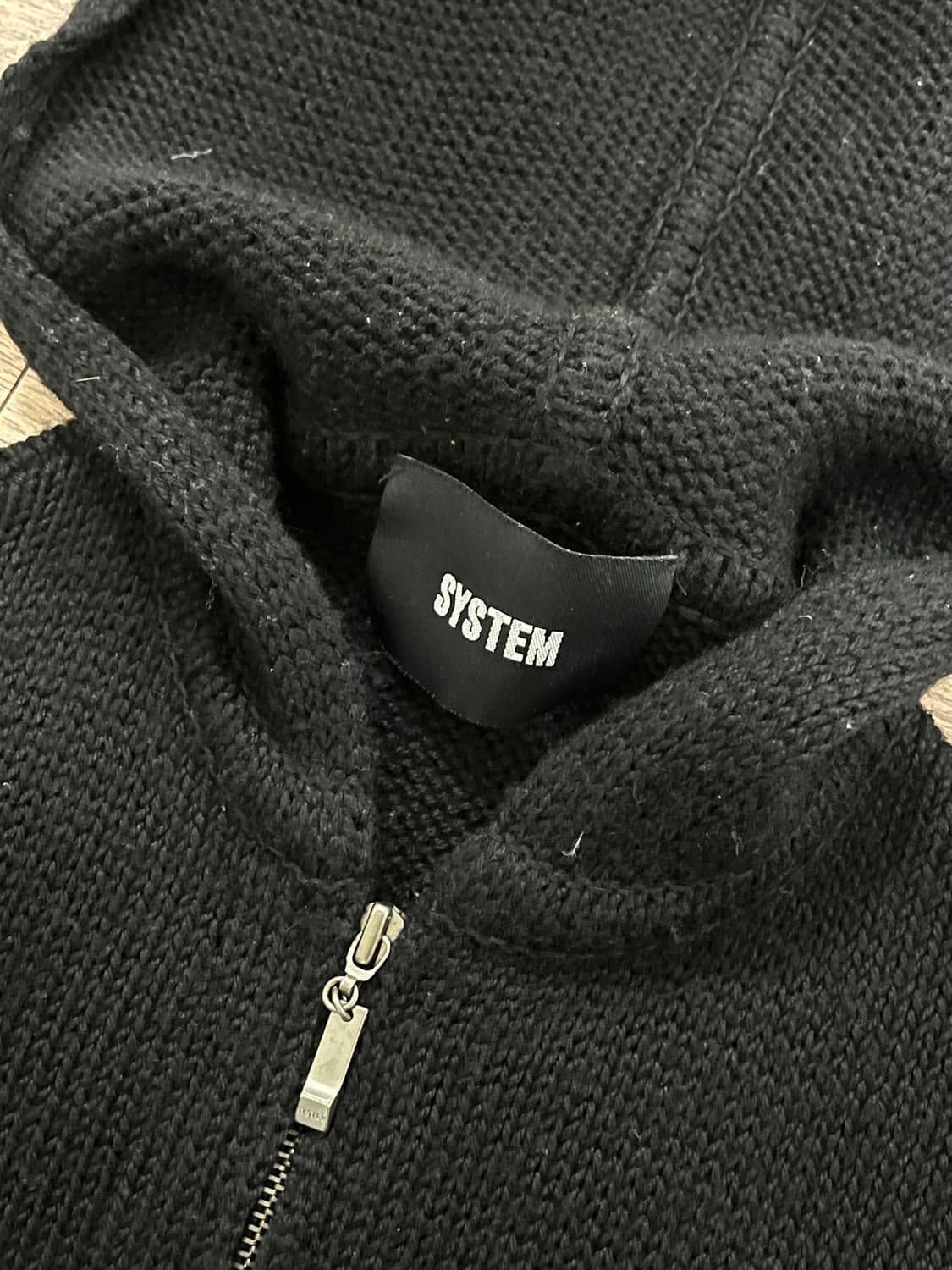 시스템 니트 후드 상품이미지1
