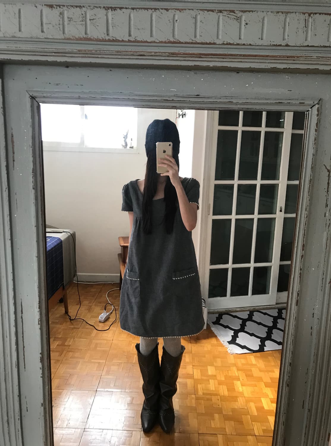 vintage grey pocket one-piece 상품이미지1