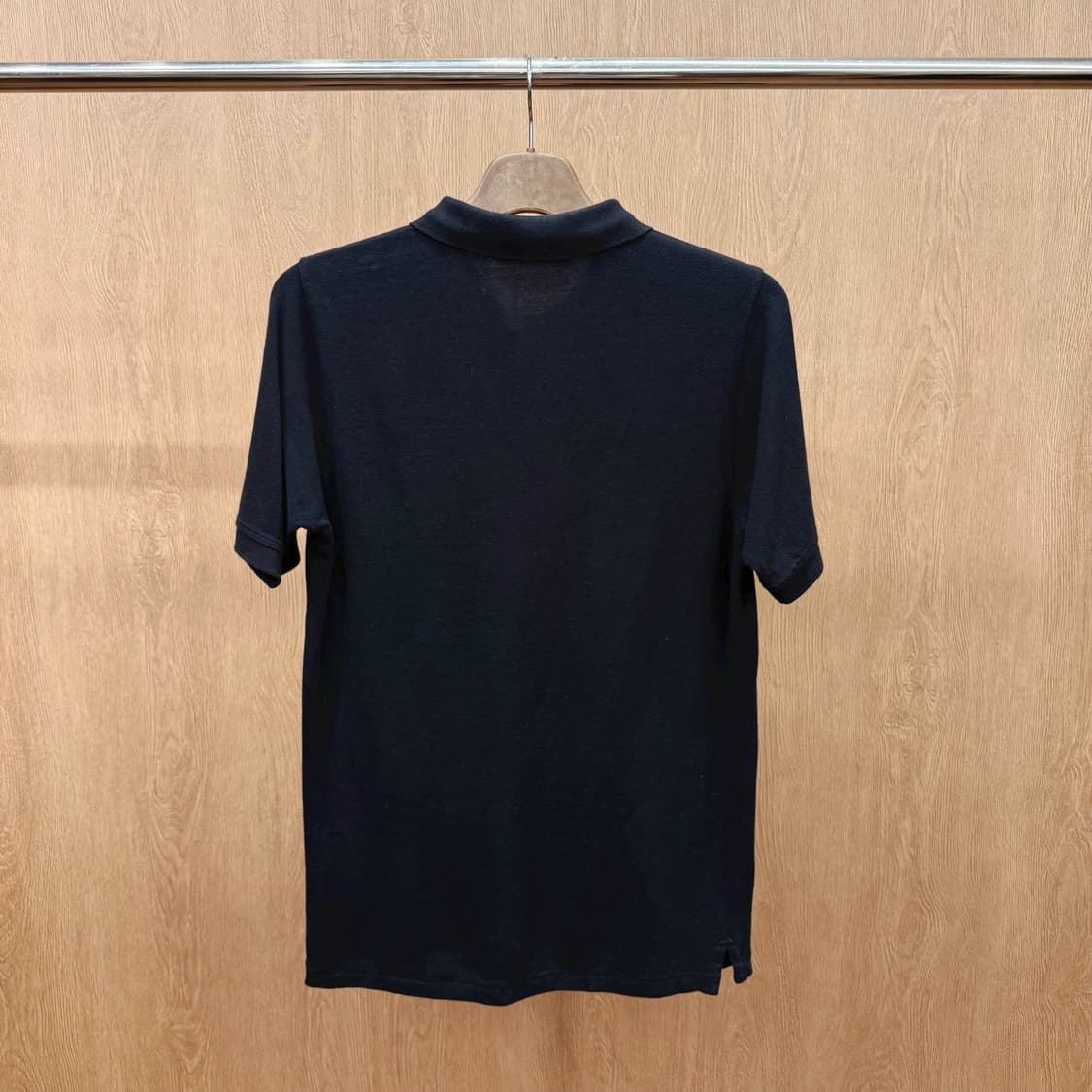 폴스미스 진스 피케 반팔 티셔츠 P로고 패치 디테일 블랙 상품이미지3