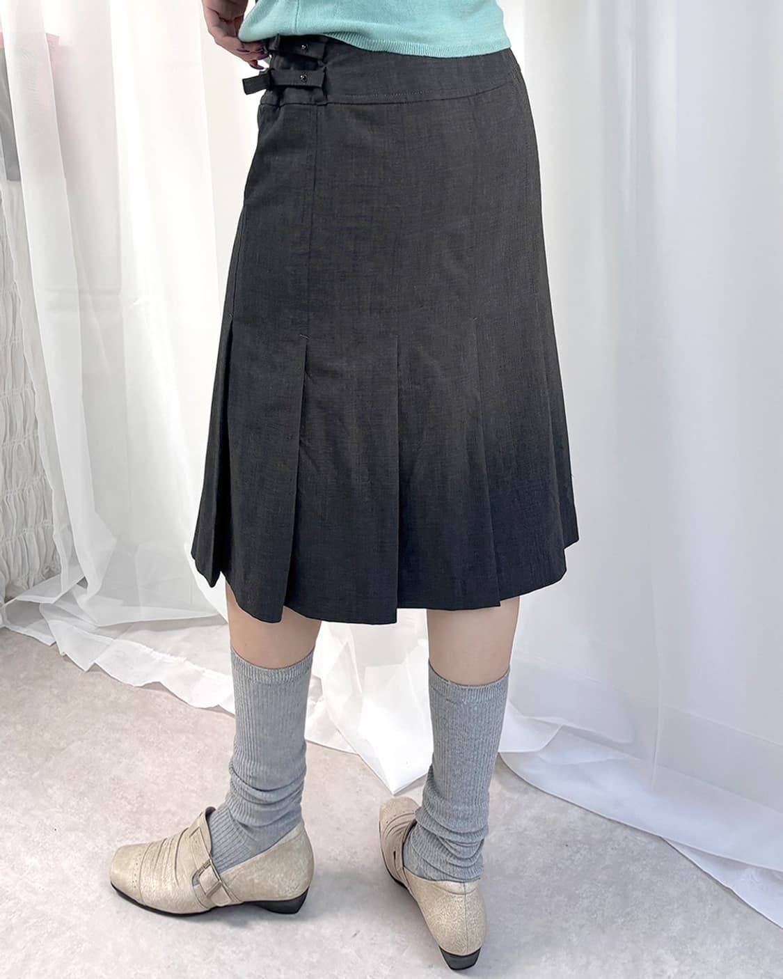 NARACAMICIE two strap pleated wrap skirt 상품이미지10