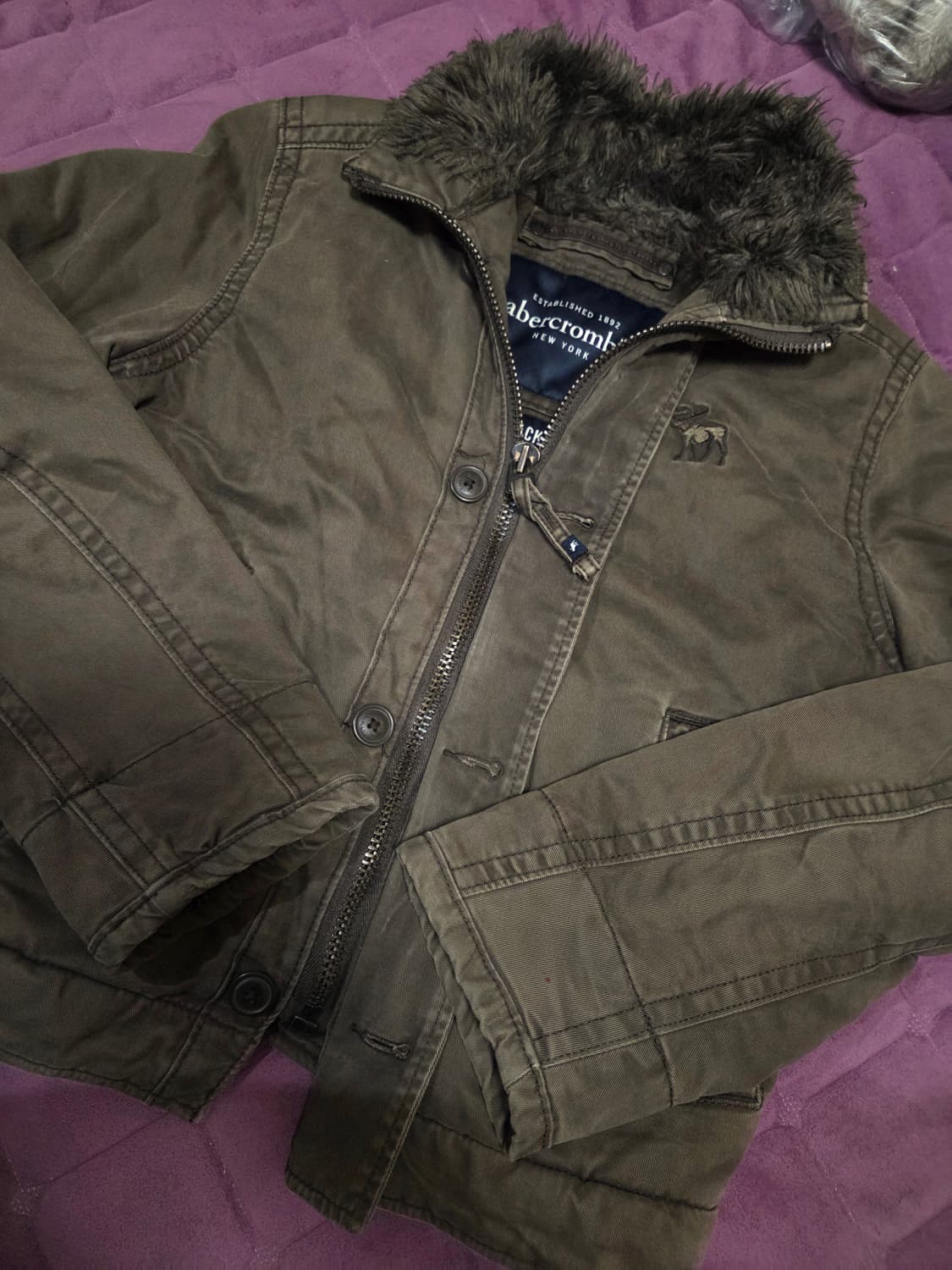 아베크롬비 브라운 순록 쉐르파 자켓 상품이미지1