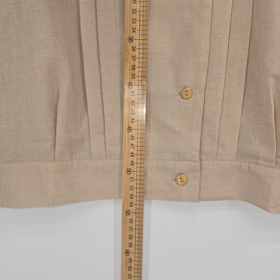 일본 빈티지 세이오라제 베이지 린넨 반팔 블라우스 상품이미지3
