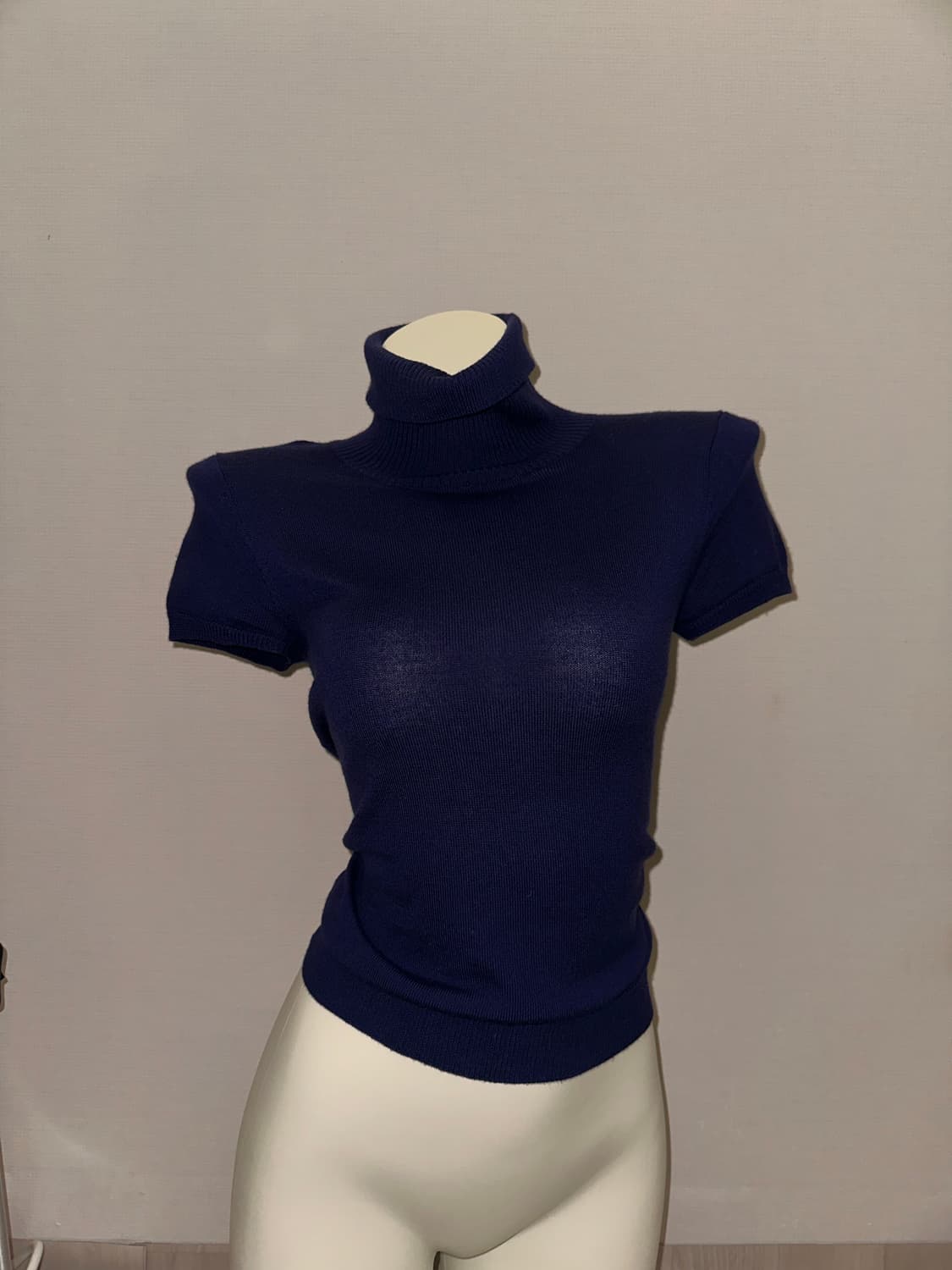 반팔 폴라 퍼플 빈티지 니트 상품이미지2