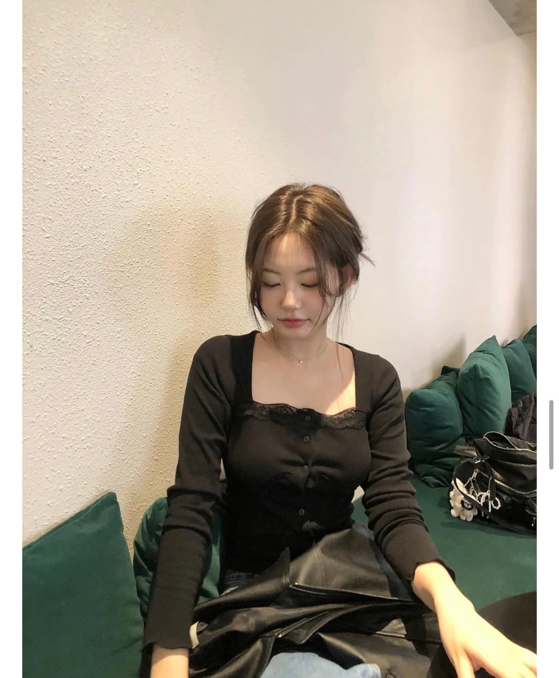 제니오 [made] 벨 레이스 가디건/블랙 상품이미지1