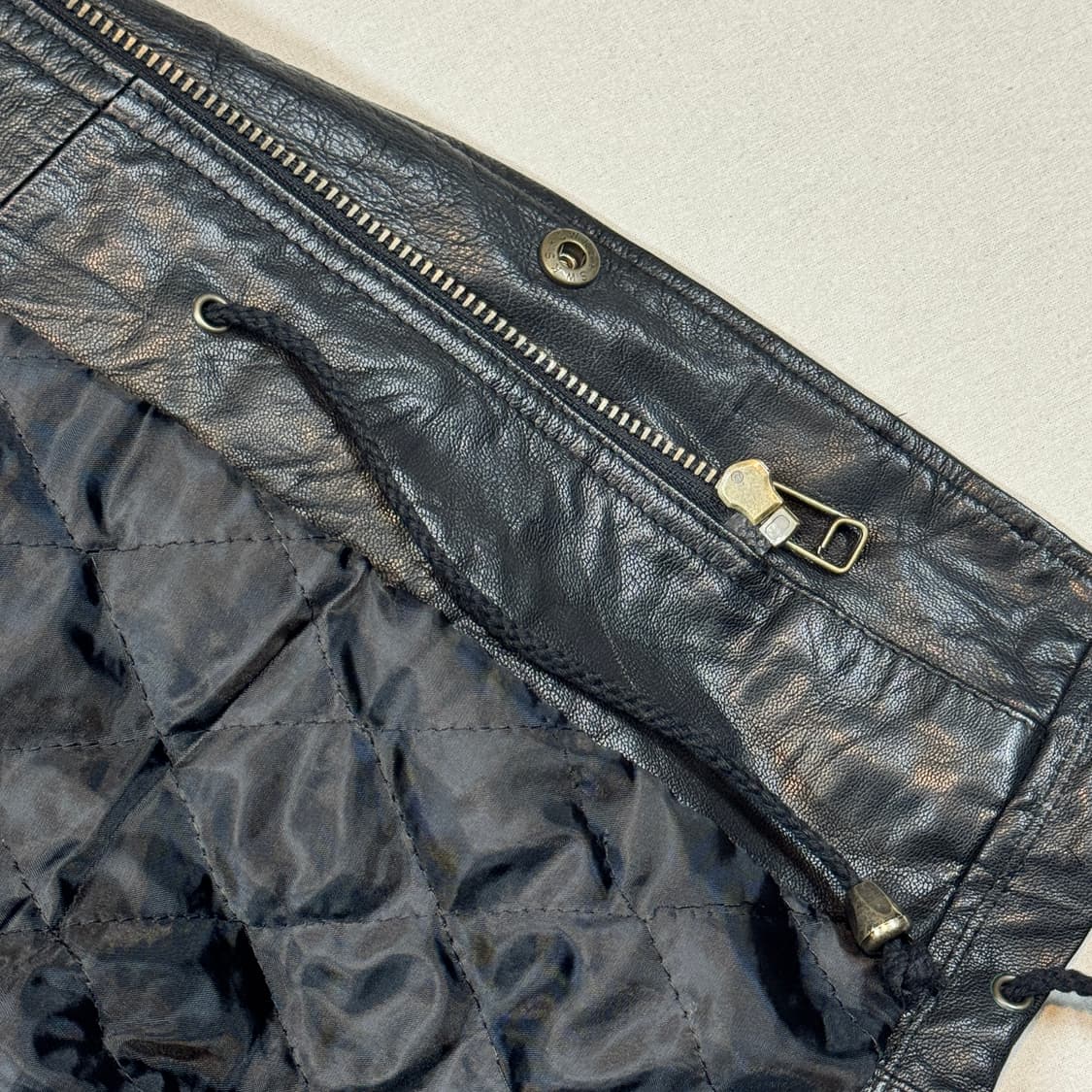 L) 양가죽 블랙 레더 필드 자켓 상품이미지4