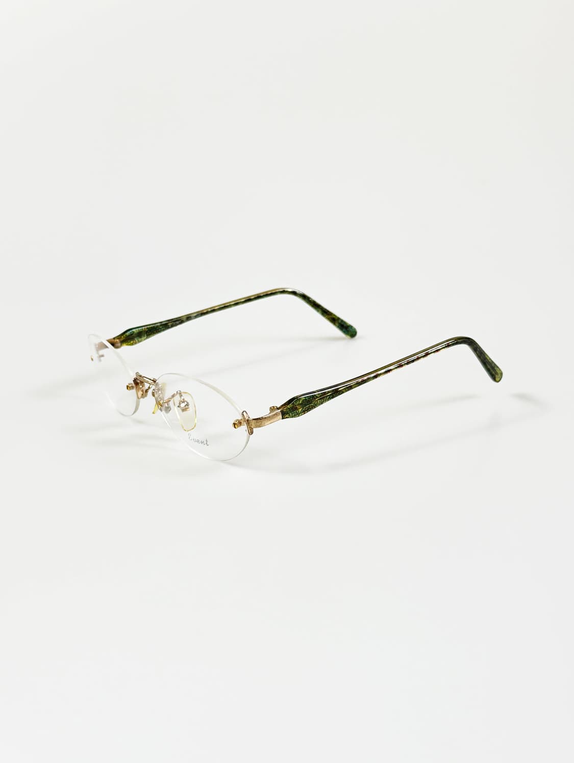 90s EVENT 골드 무테 오벌 메탈 프레임 빈티지 안경 상품이미지3