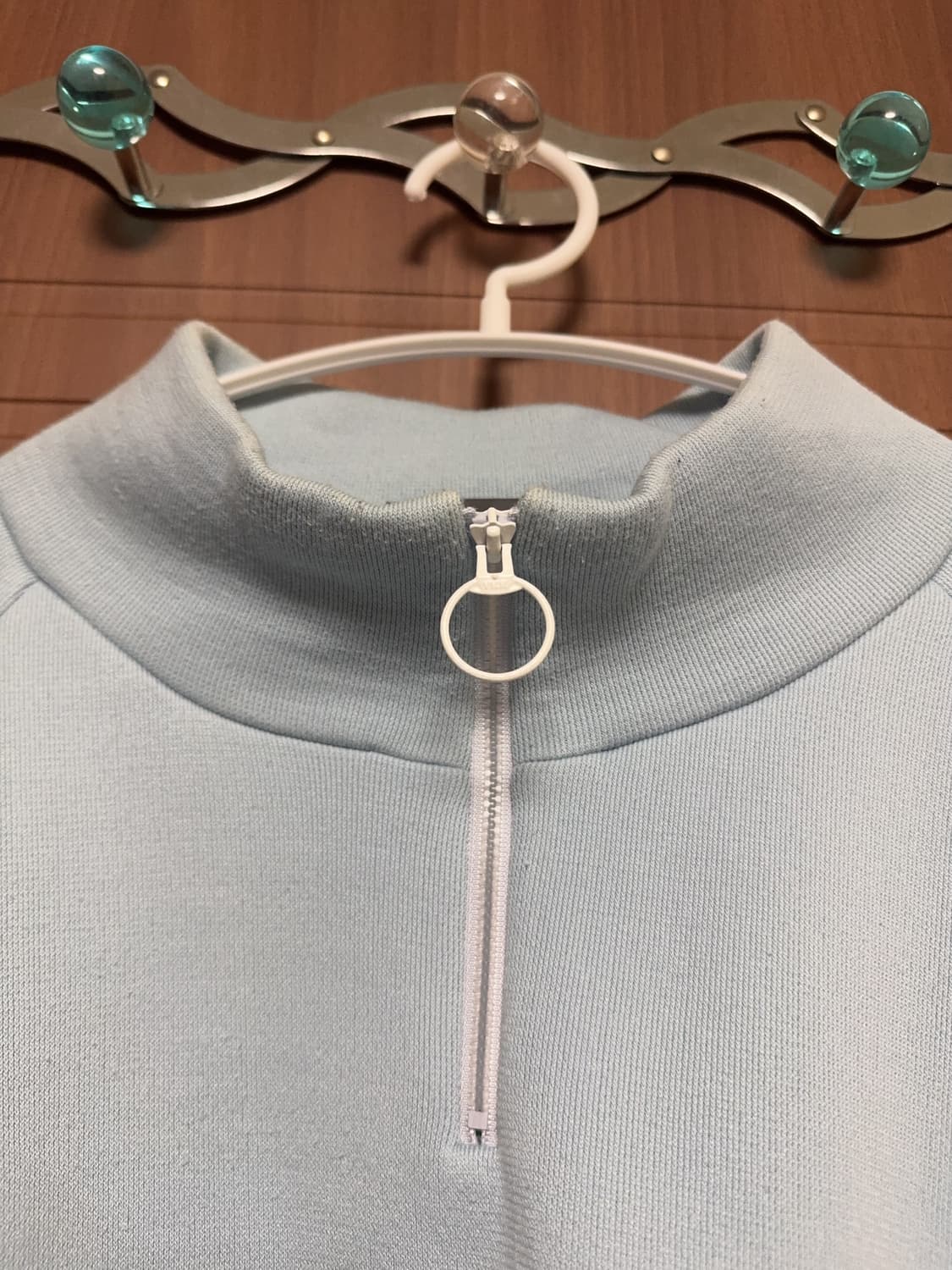 Chloma 클로마 마오노스케 발뭉 서브컬쳐 아노깔 하프넥 블루 스웨터 상품이미지6