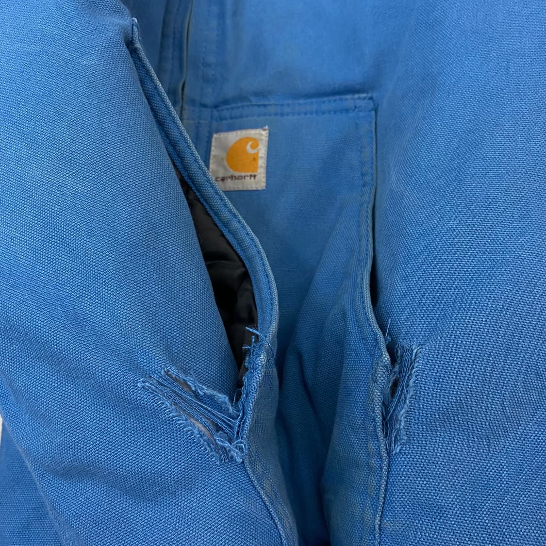 칼하트 J130 덕액티브 후드 워크자켓 하늘색 상품이미지8