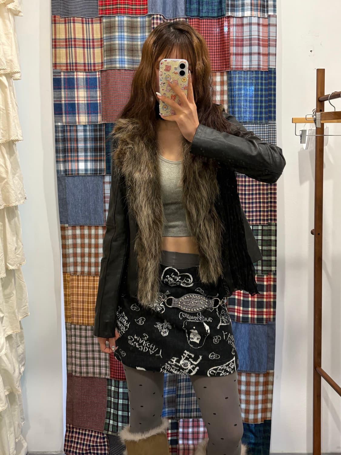 양가죽 폭스털 레이어드 무스탕 상품이미지1