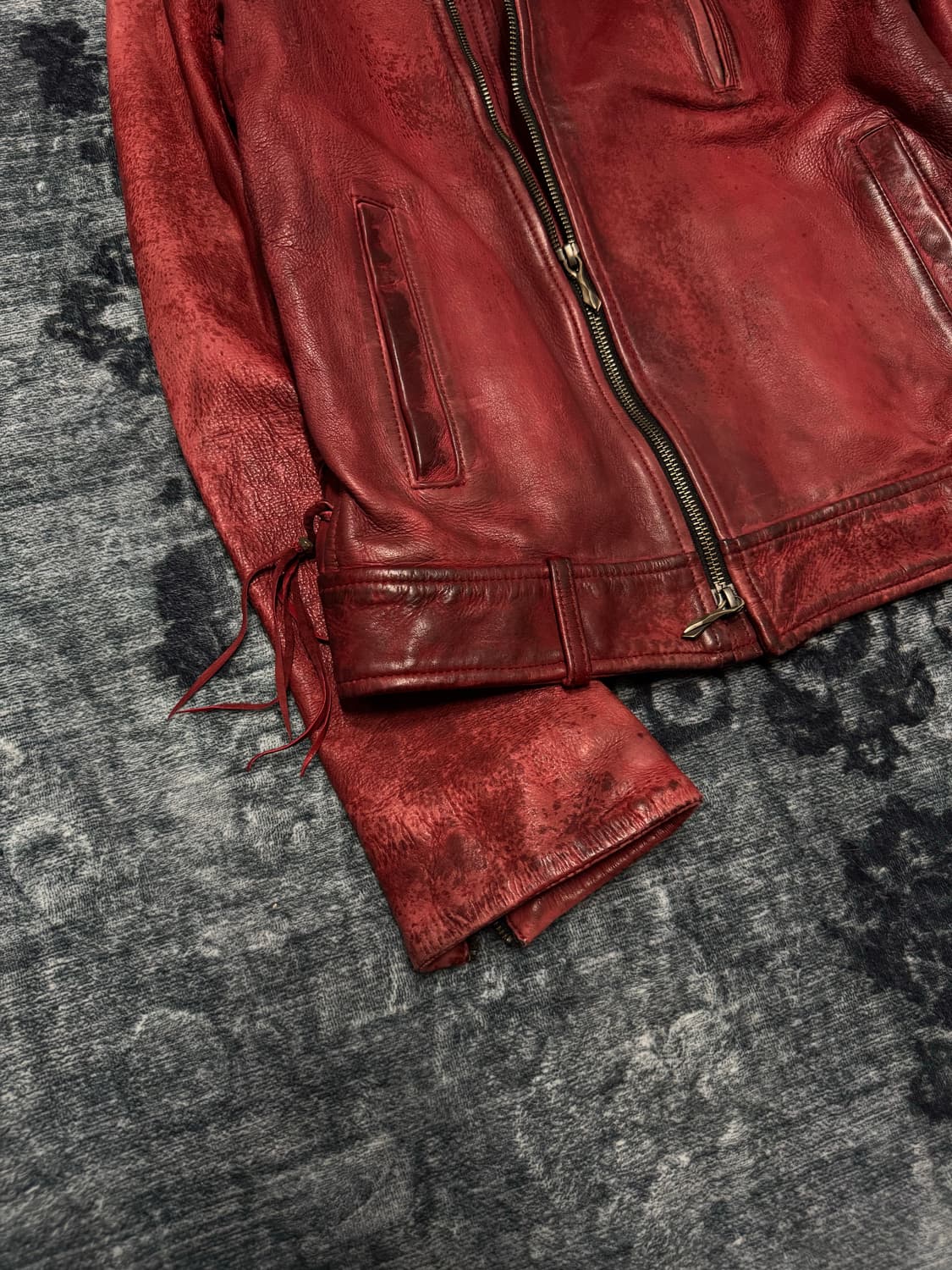 14th addiction cafe racer leather jacket 상품이미지6