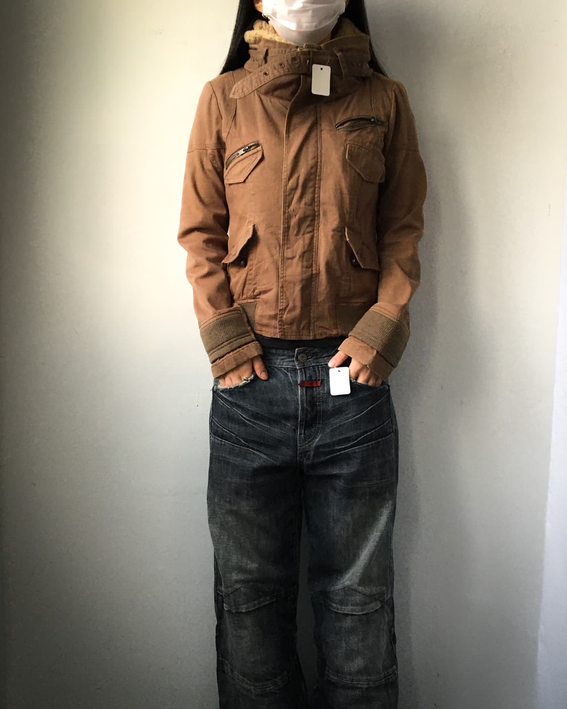 High neck belted jacket 상품이미지1